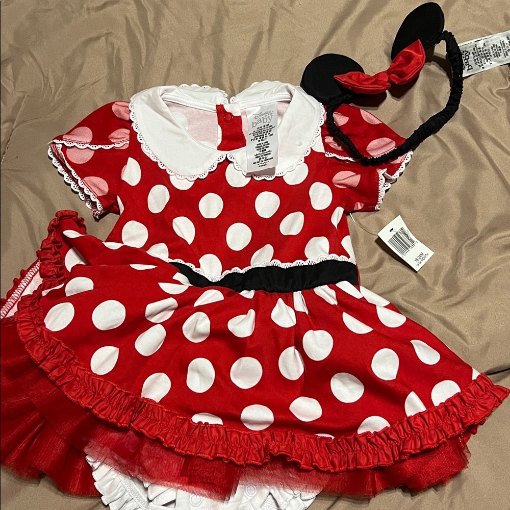 Disney Red Polka Dot Dress with Headband